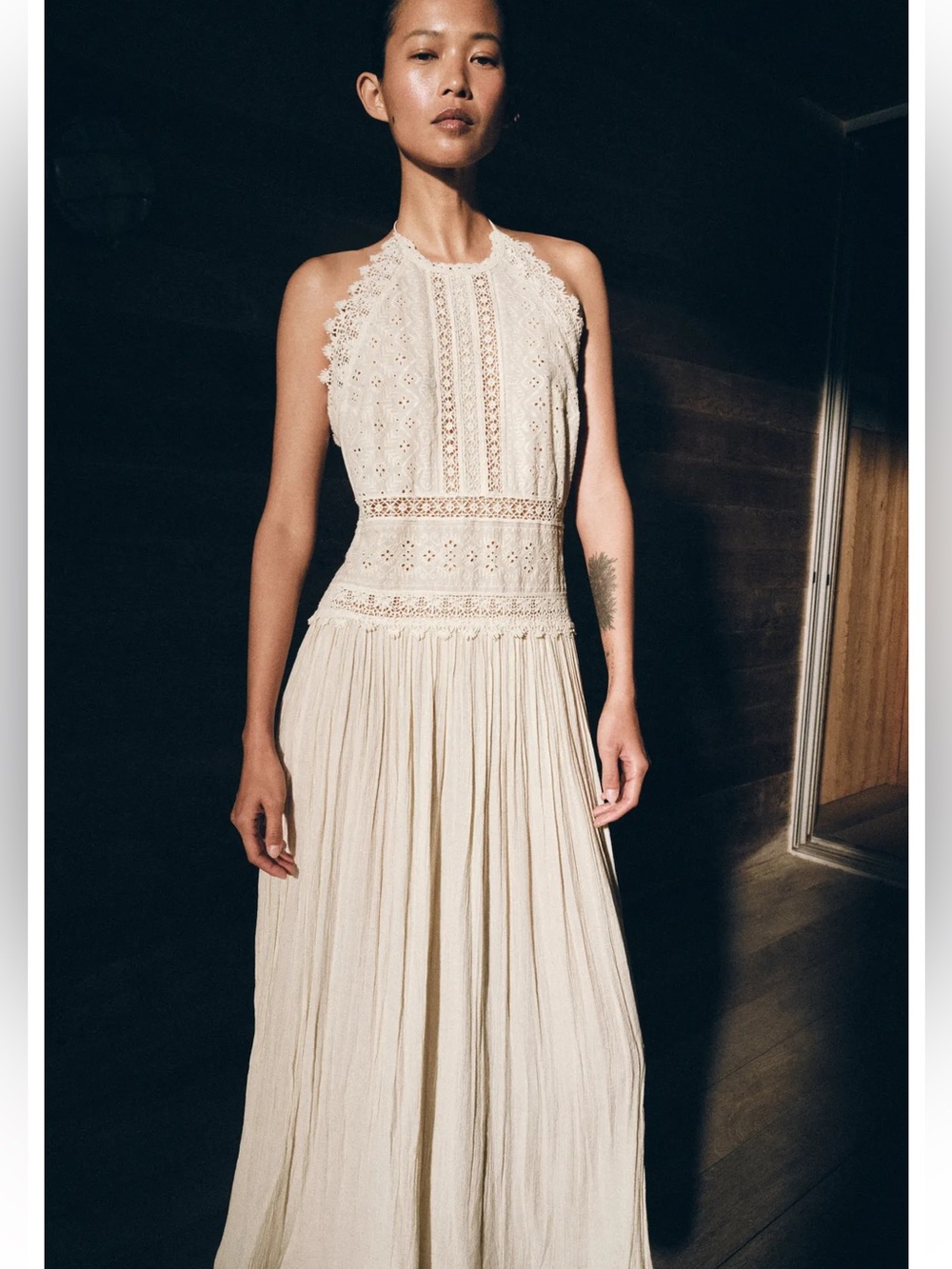 Zara ZW Collection Lace Midi Dress